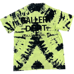 Gallery Dept. Peace Tie Dye Tee “Black/Lime”