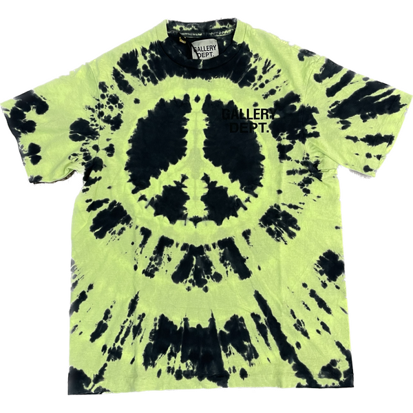 Gallery Dept. Peace Tie Dye Tee “Black/Lime”